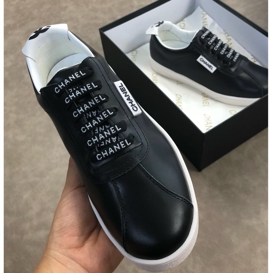 100% Original Chanel Black Sneaker Shoes For Women | Shopee Philippines