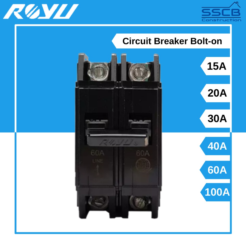 Circuit Breaker Bolt-on 15A/20A/30A/40A/60A/100A | Shopee Philippines