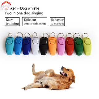 Hot Sale!Combo Dog Clicker & Whistle - Training,Pet Trainer Click Puppy With Guide,With Key Ring