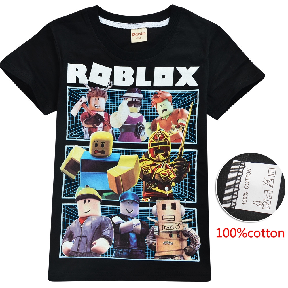 Roblox Kids T Shirts For Boys And Girls Tops Cartoon Tee Shirts Pure Cotton Shopee Philippines - new cute roblox children s cotton short sleeves t shirt for kids boys girls roblox t shirt tee tops for children wish