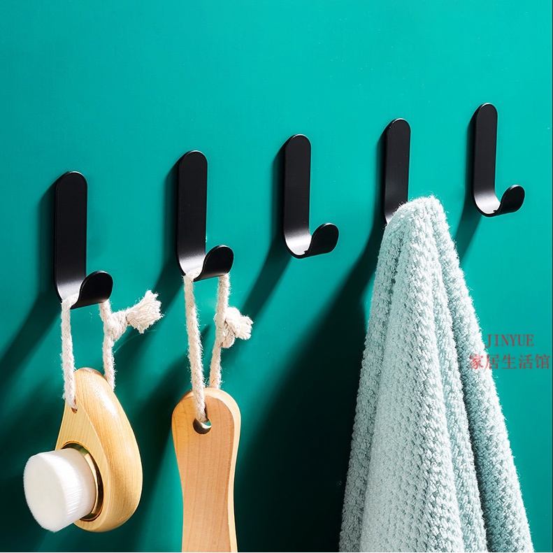 JINYUE Metal coat hooks, drillingfree installation, 3M paste, door