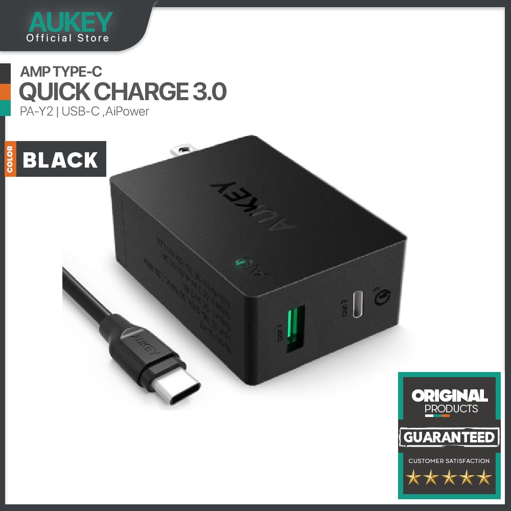 AUKEY PA-Y2 AMP TYPE-C AVEC CHARGE RAPIDE 3.0 