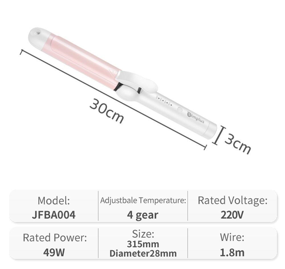 Simplus Hair Curler 2 in 1 Straightener and Curler Automatic Curling Iron Adjustable Temperature