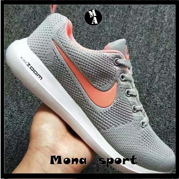 nike pink gray running shoes