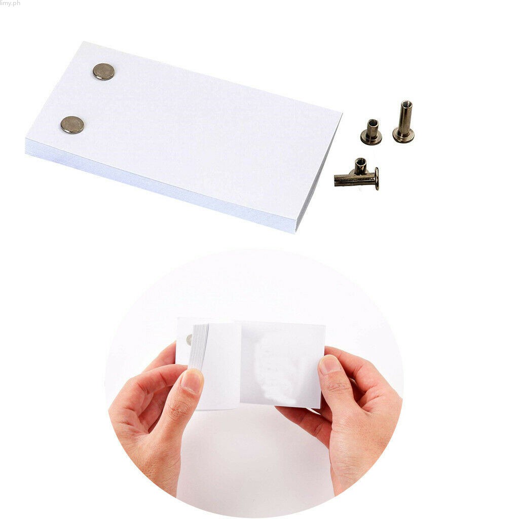ↂﺴLimy 60 Pages Blank Flipbook Animation Paper with Holes Pocket Mini Notebook #4