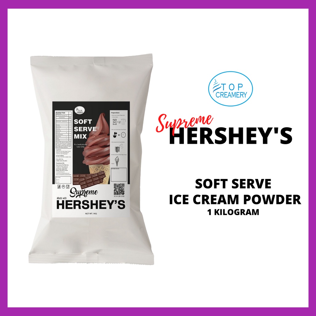HERSHEY'S SUPREME TOP MIX SOFT SERVE ICE CREAM MIX (1 KG) TOP