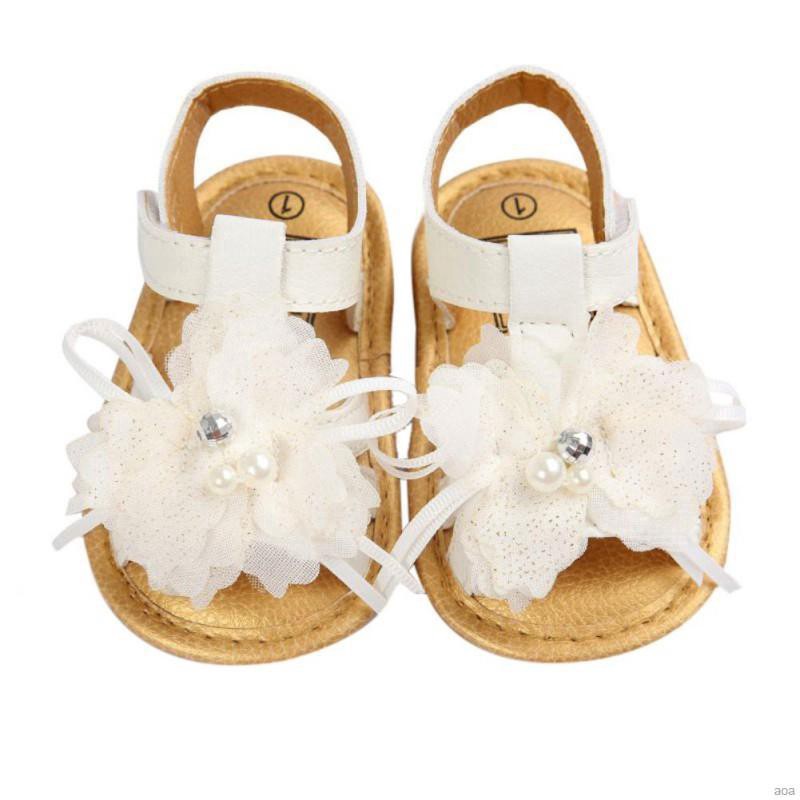 baby girl white sandals size 3