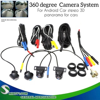 360 Degree Bird View System Waterproof Seamless 4 Camera Car DVR All Round View