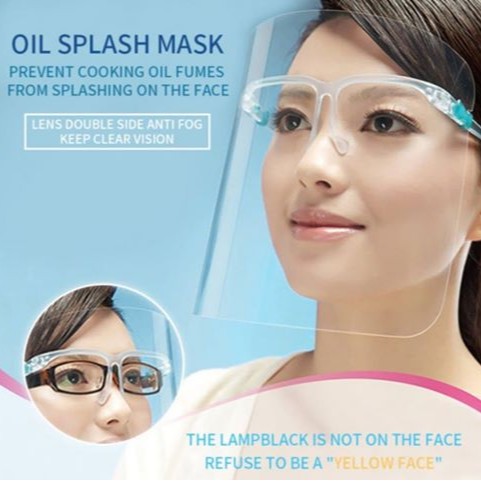 Face Shield Transparent Protective Isolation Mask | Anti-fog, Anti-oil Splatter, Windproof