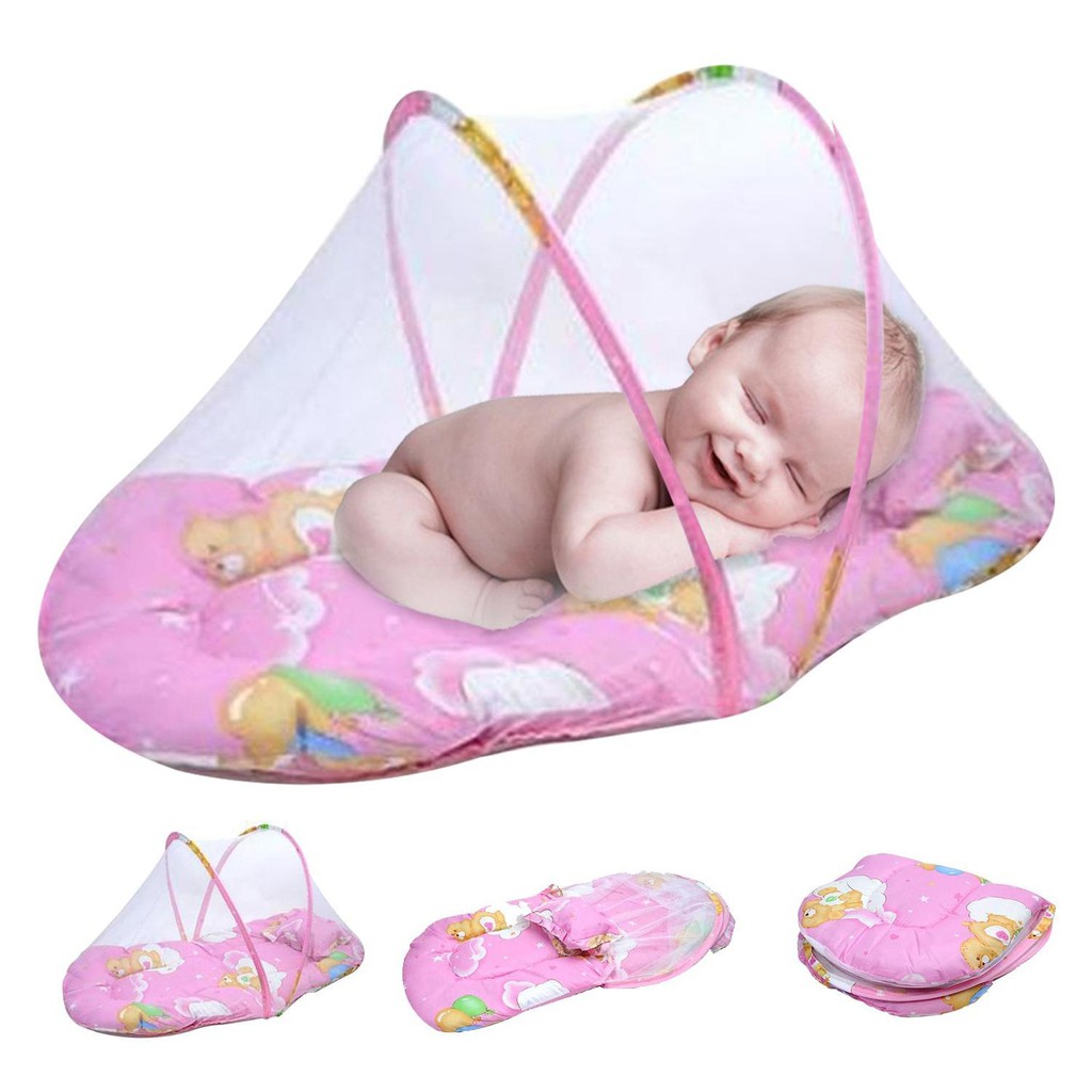 small baby bed with net