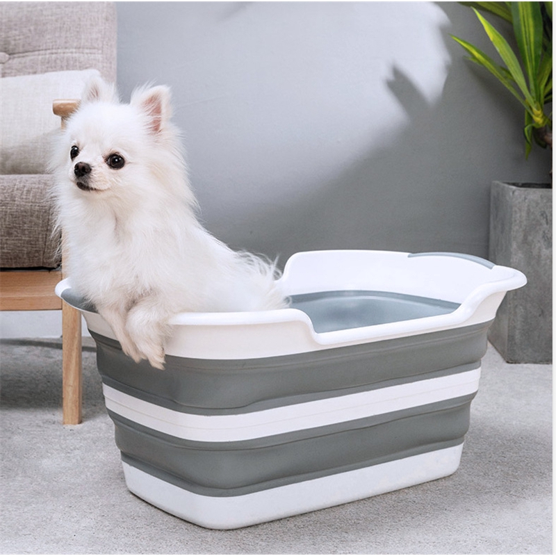Folding Non-Slip Bathtub Safety Security with Drainage Hole Baby Shower Portable Bathtub,Cat and Dog Bath Tubs Green Pet Bath Tubs Bath Accessories 