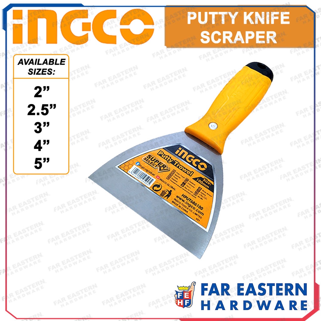 INGCO Putty Knife Scraper 2" 2.5" 3" 4" 5" INHT Shopee Philippines