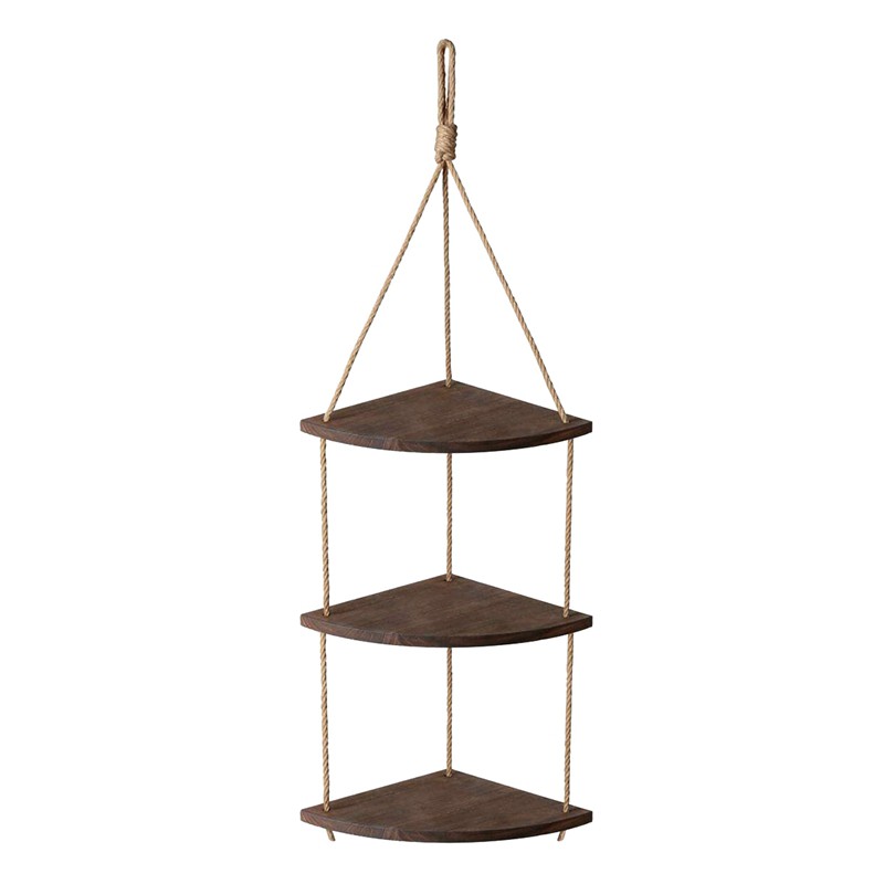 Corner Shelf Wall Mount Of 3 Tier Rustic Wood Floating Shelves For Bedroom Ect Bookcases Shelving Home Garden