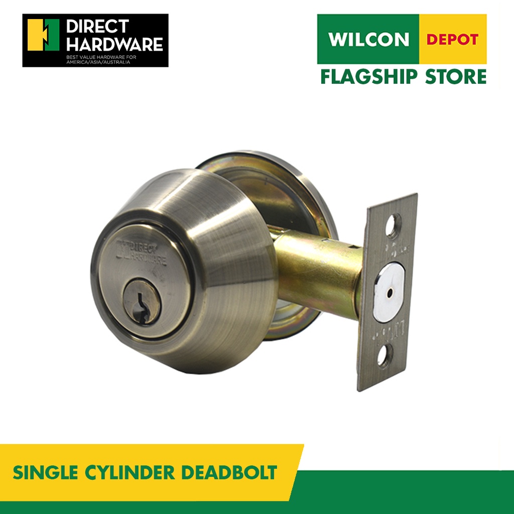 DIRECT HARDWARE Single Cylinder Deadbolt Door Lock TL D101AB by Wilcon