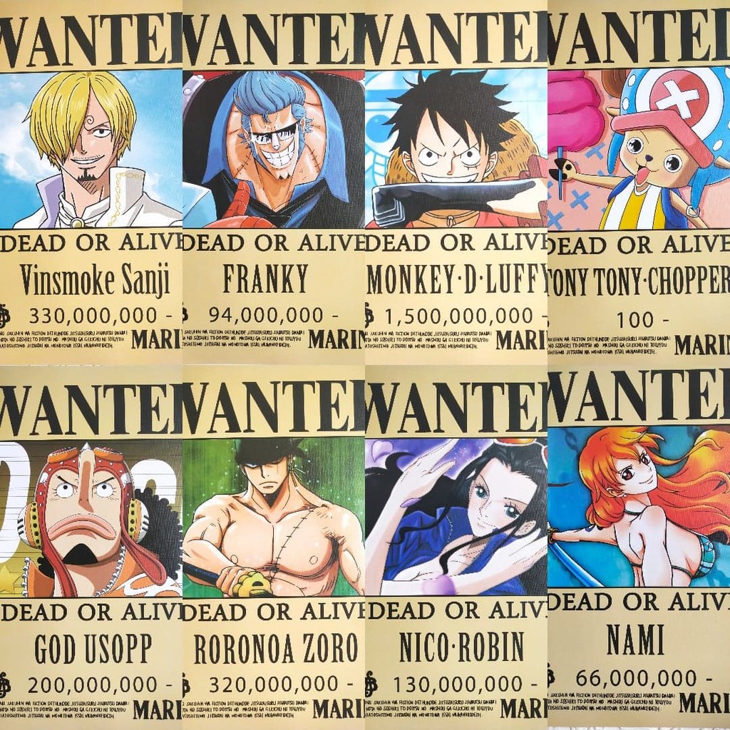 Wanted Dead Or Alive Poster On One Piece Set Shopee Philippines