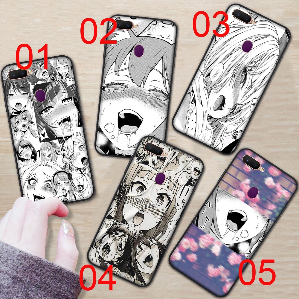 2rr Ahegao Anime Case Oppo A5 A5s A1 A1k A3s A9 2020 A7 F11 Pro Soft