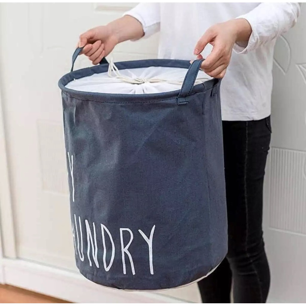 Foldable Washing Clothes Laundry Basket Bag Canvas Up Toy Hamper Bin Storage Bag 