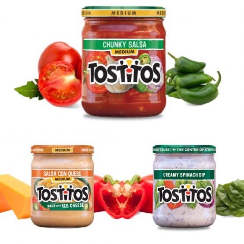 Tostitos Creamy Spinach Dip/ Salsa Con Queso/Chunky Salsa 425.2 Grams ...