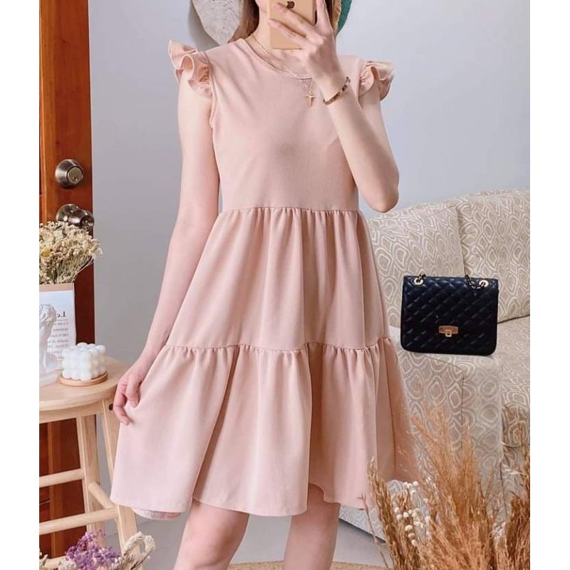 CLASSY NUDE BROWN DRESS FORMAL DRESS CASUAL DRESS | Shopee Philippines