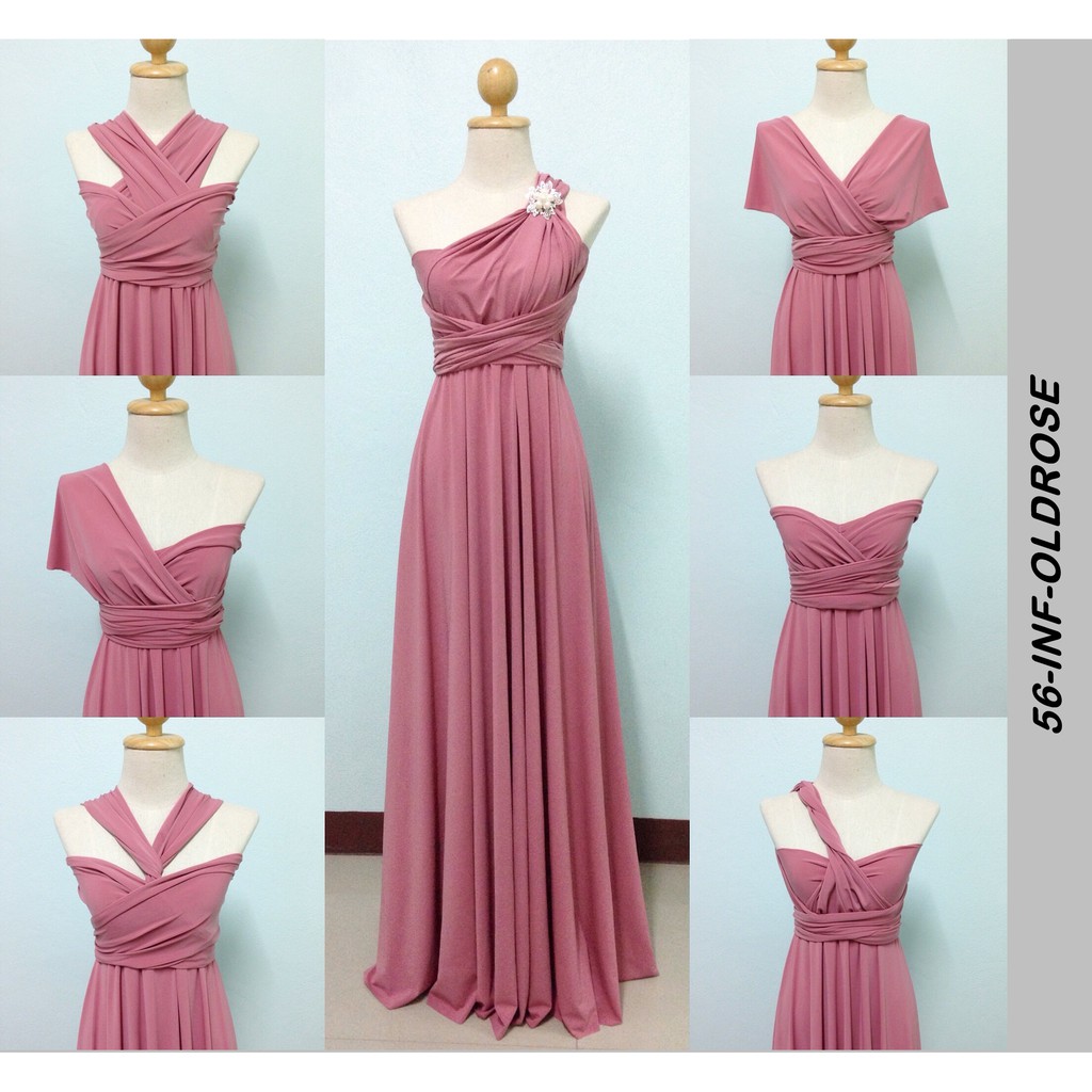 old rose formal dress