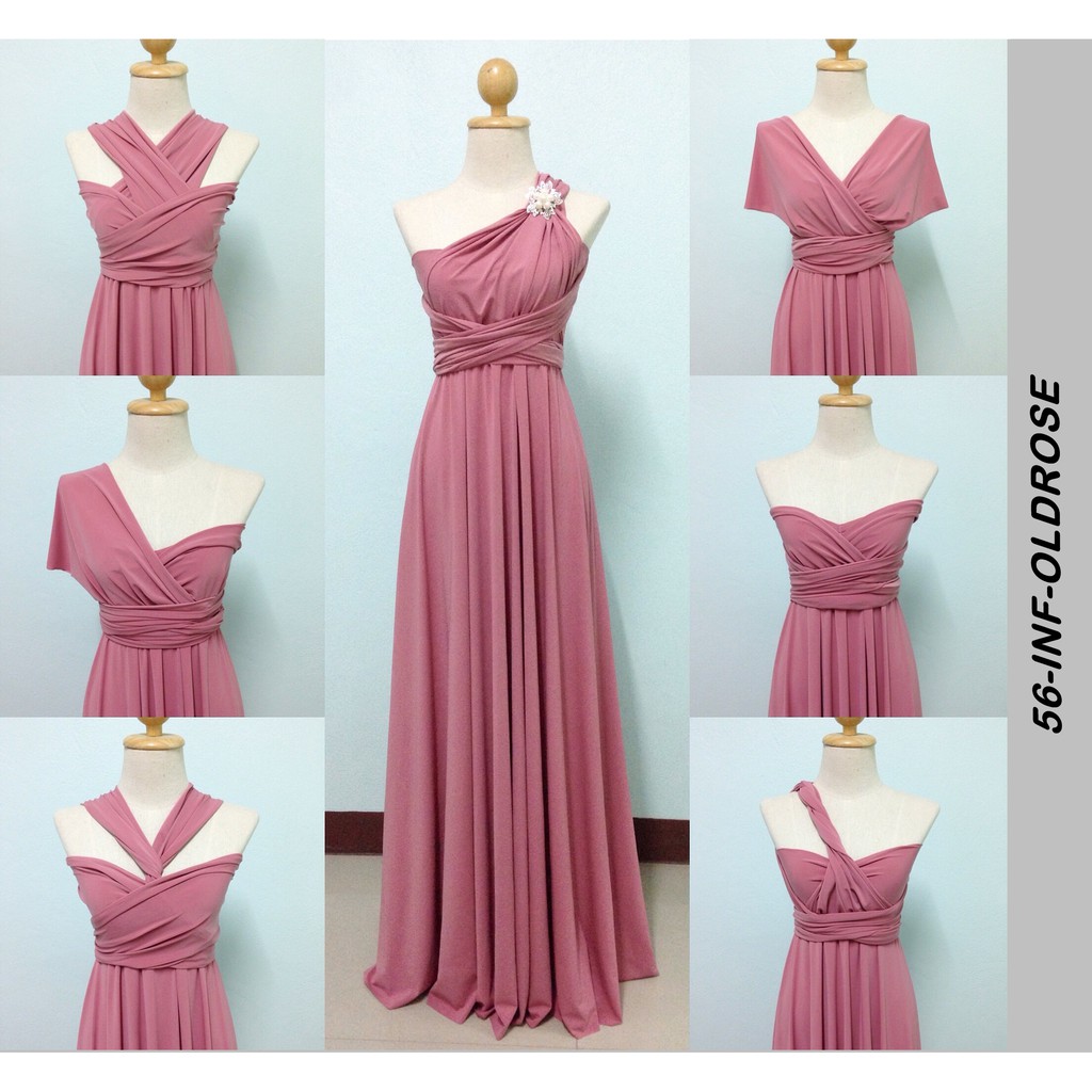 old rose color casual dress