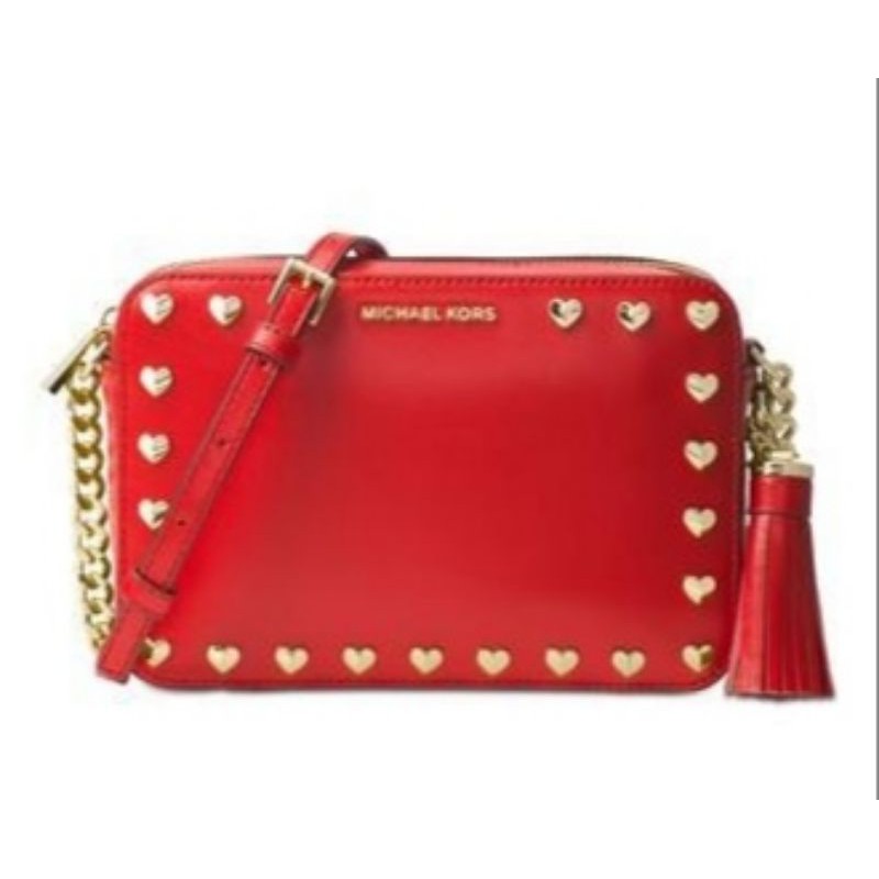 Michael Michael Kors GINNY HEART STUD MEDIUM CAMERA BAG Regular  price$ | Shopee Philippines