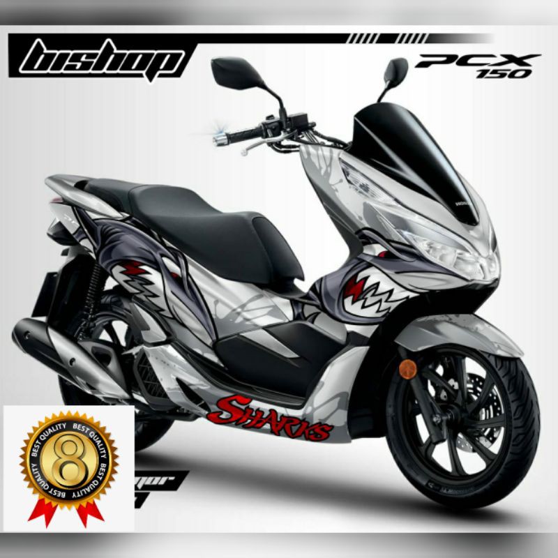 Honda Pcx 150 Shark Sticker Variations Shopee Philippines