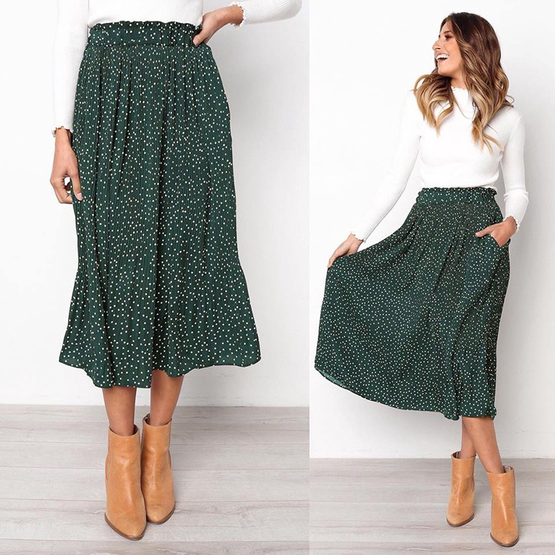 formal maxi skirt with pockets