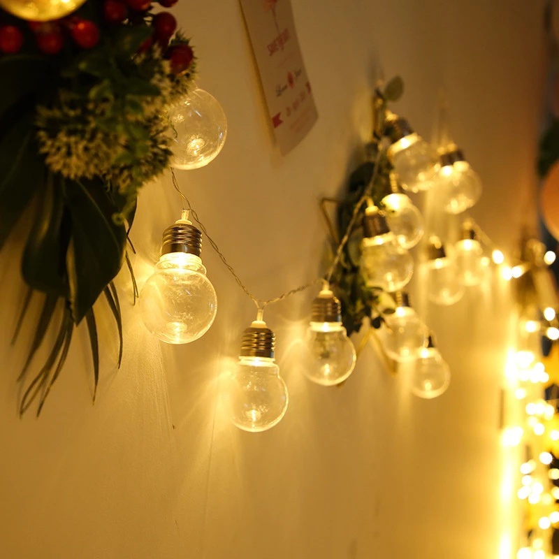LED Solar Bulbs String Fairy Lights Outdoor Lamp 10/20/30 Decoration Garden Waterproof Ball String Christmas Garland Decor LED Lamp lampu solar light outdoor lighting
