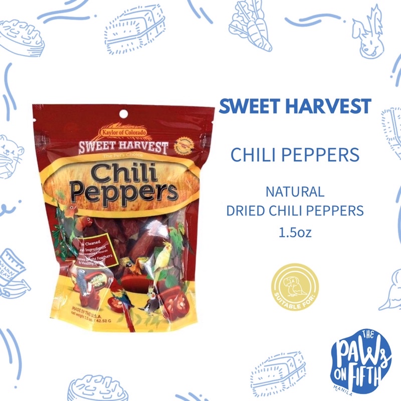 Sweet Harvest Treats (Mixed Vegetables / Fruit Mix / Chili Peppers) for Parrots #4