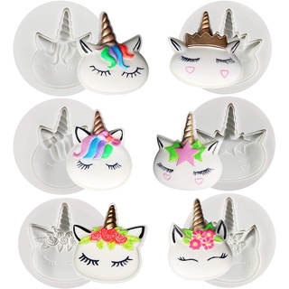 Silicone Fondant Mold - Unicorn Face Design #5