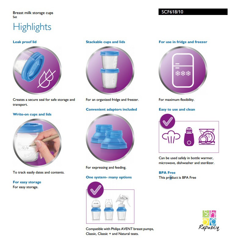 philips avent breast milk storage bottles