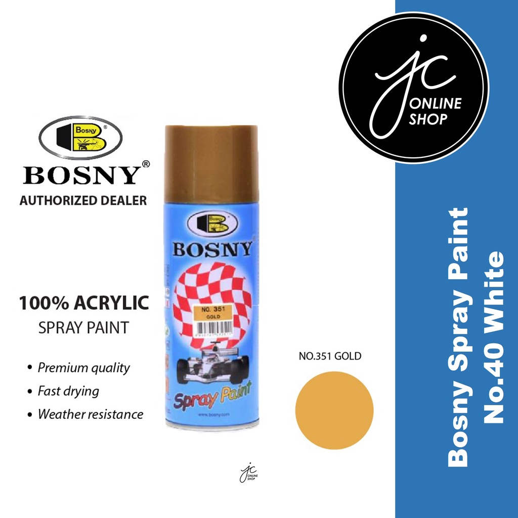 Bosny Metallic Finish Acrylic Spray Paint Gold Shopee Philippines