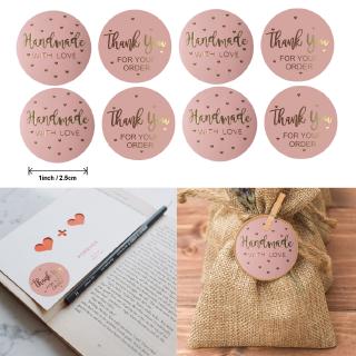 500pcs Thank You Round Stickers Gift Bag Labels Diy Decoration Shopee Philippines