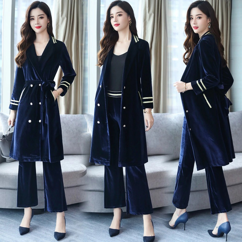 velvet womens pant suit