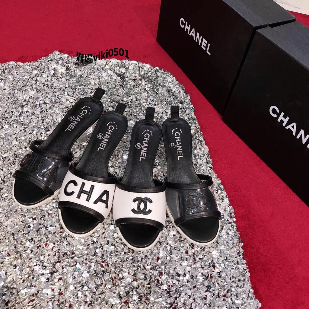 chanel transparent sandals