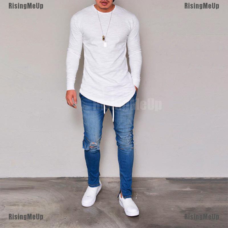 longline slim fit t shirt