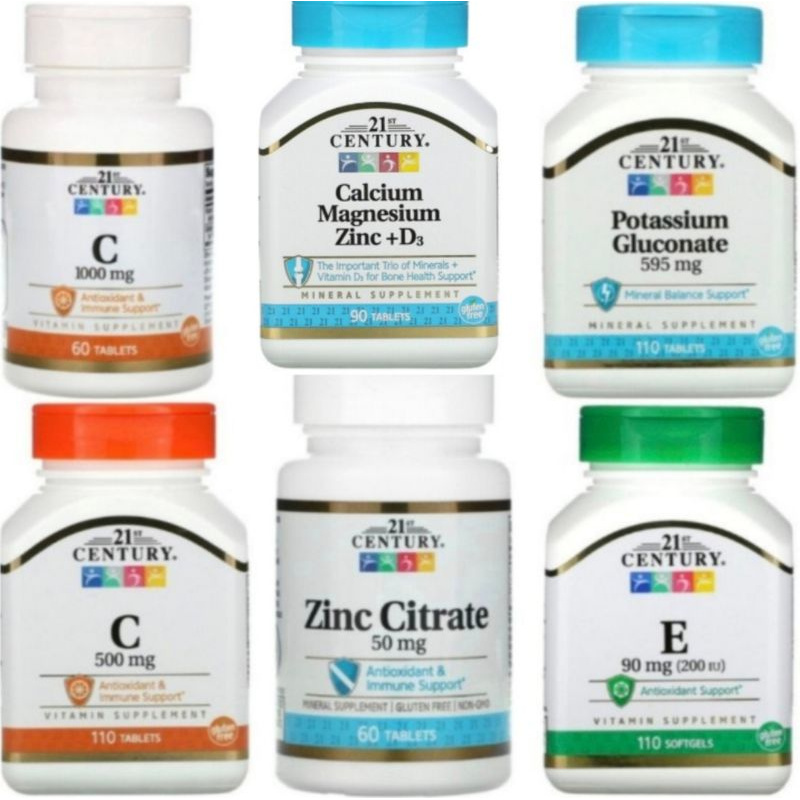 21st Century Zinc Citrate Calcium Magnesium Vitamin D Vitamin E Vitamin