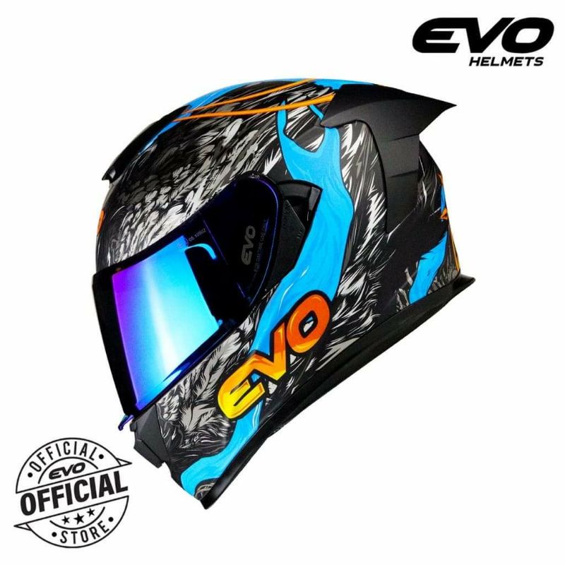 EVO GTPRO Archangel Full Face Dual Visor Helmet (Free Clear lens