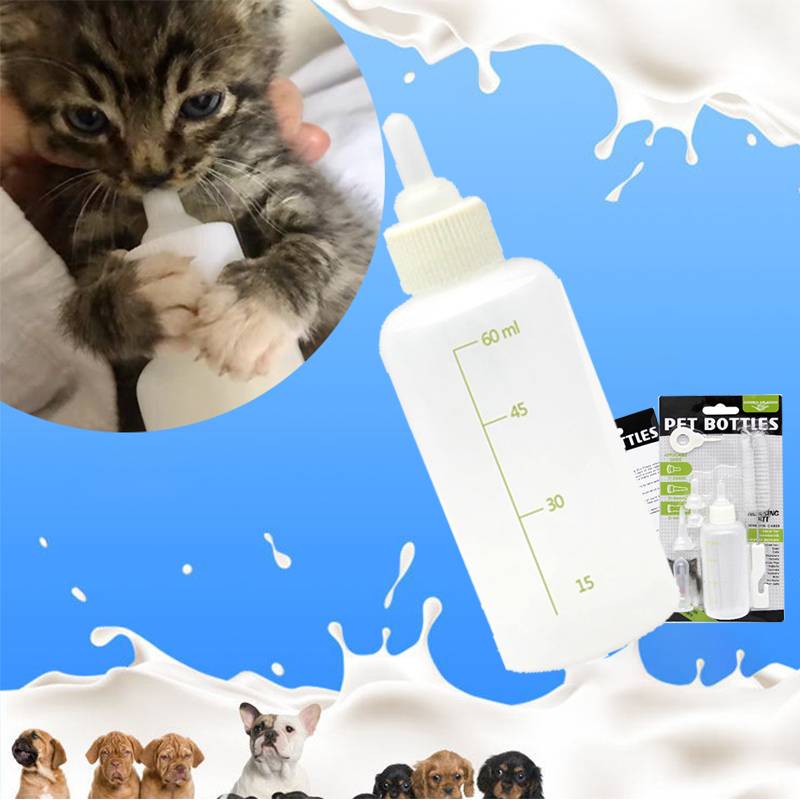 7pc/set 60ml Feeding Bottle Kitten puppy Feeding Bottle Threepiece Pet