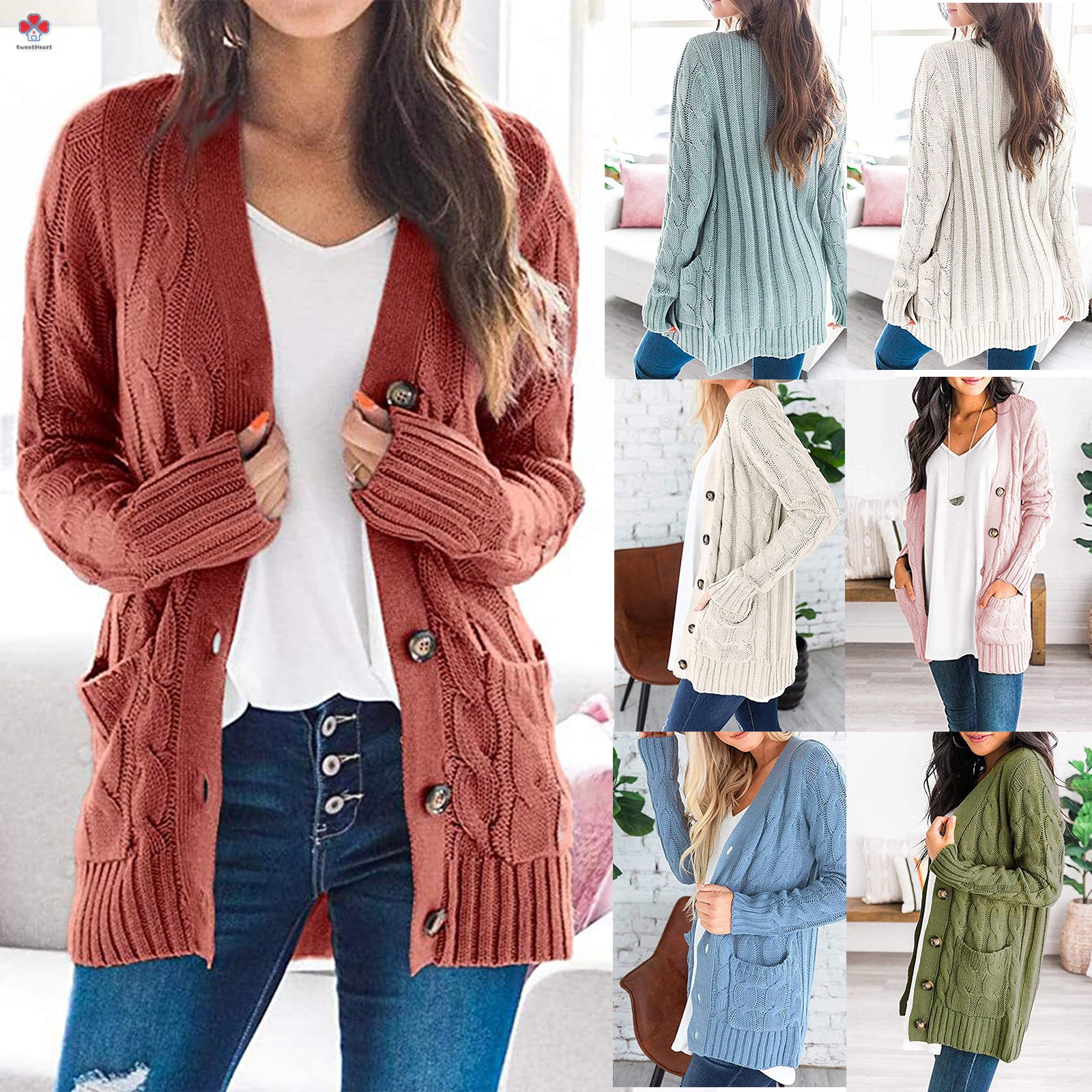 knit cardigan with pockets
