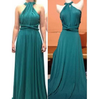 infinity dress teal green