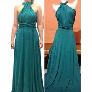 blue green infinity dress