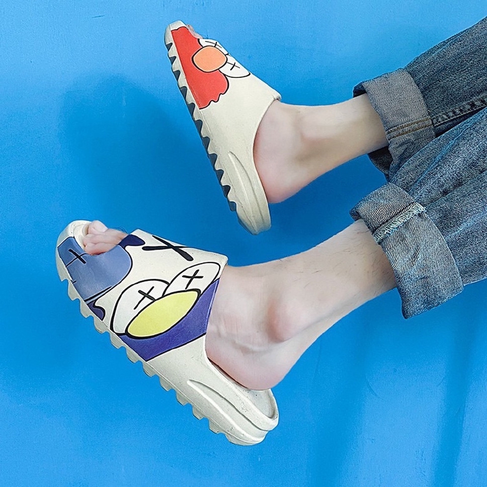 graffiti yeezy slides