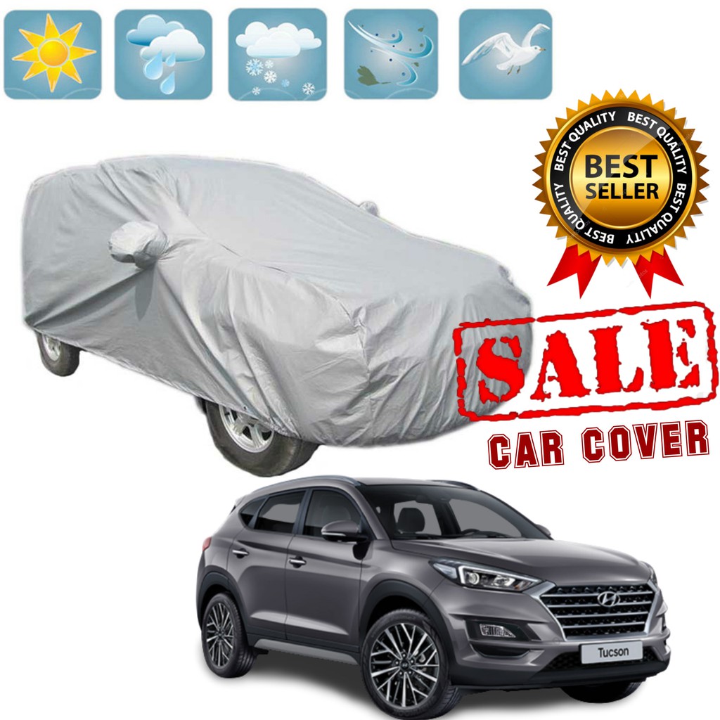 NYLON CAR COVER FOR HYUNDAI TUCSON WITH FREE CHAMOIS TOWEL PORTABLE