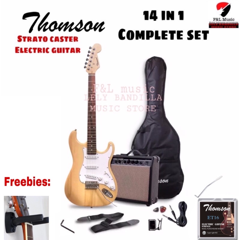 Complete Package 14 In 1 Thomson Stratocater Electric Guitar Free Full 