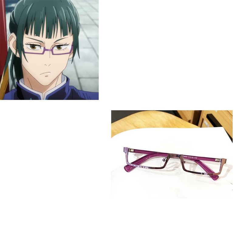 Jujutsu Kaisen Maki Zenin Cosplay Glasses Classic Clear Lenses