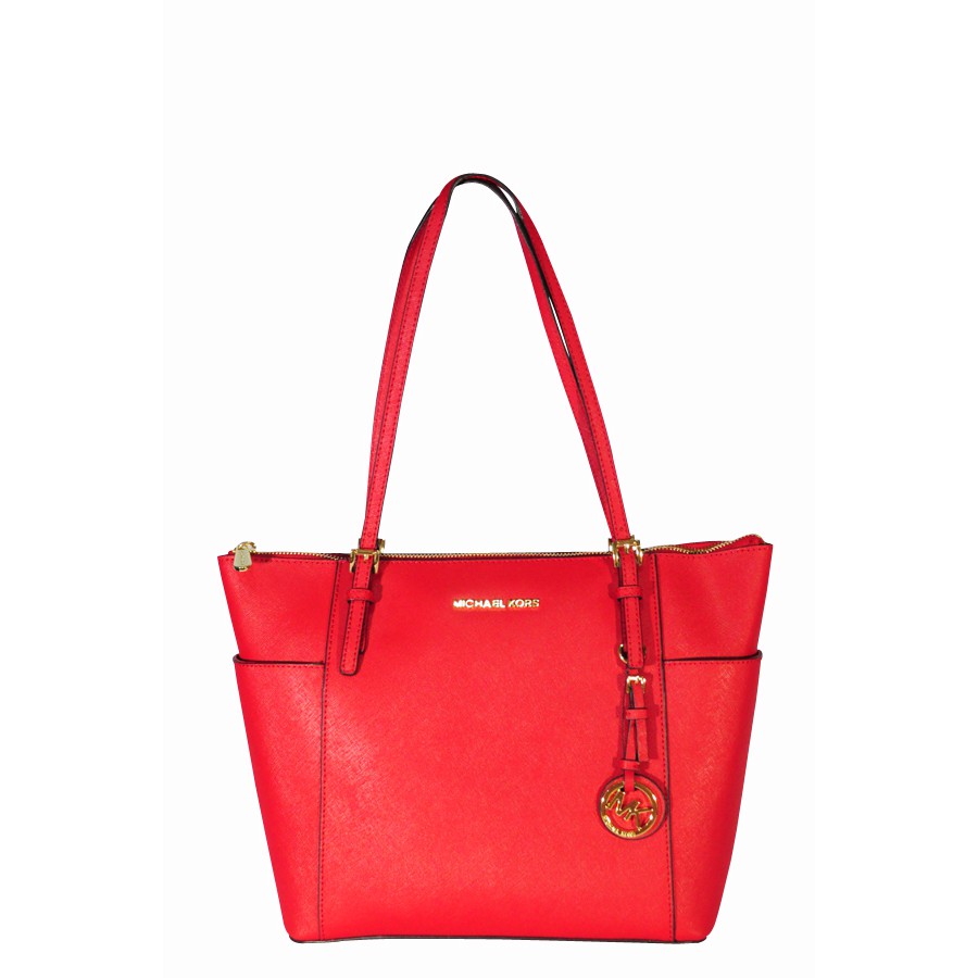 michael kors jet set tote red