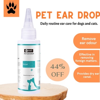 [On Hand] N4P Natural Pet Ear Drop Cleaner 60ml Cleaner for Dogs and Cat Wild Orange