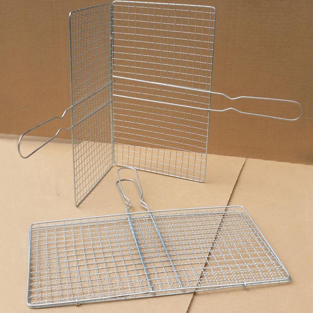 35 * 19 /40 * 21.5 cm Non Stick Grilling Mats BBQ Mesh Barbecue Basket Grill Tool With Fish O2C8